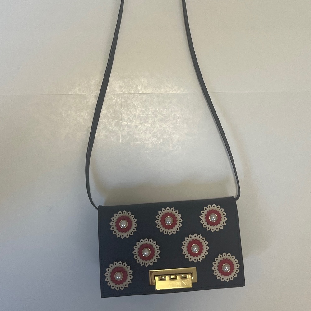 Zac Posen blue with flowers like new handbag